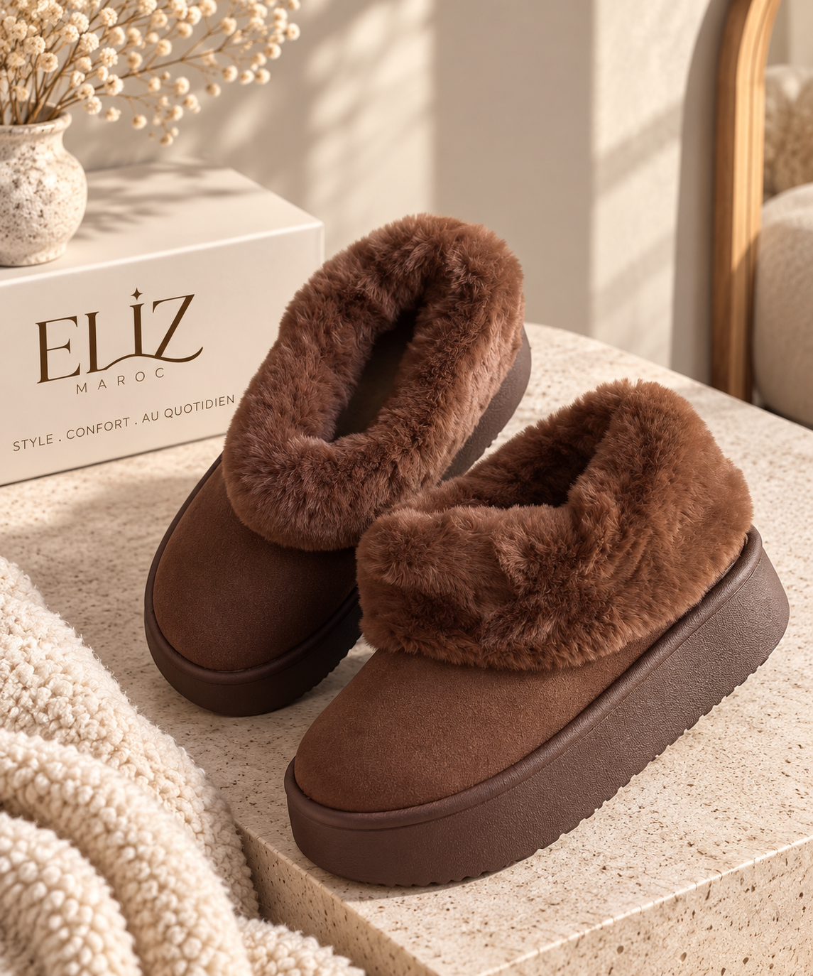 Mules Fourrées ELIZ Soft Cozy